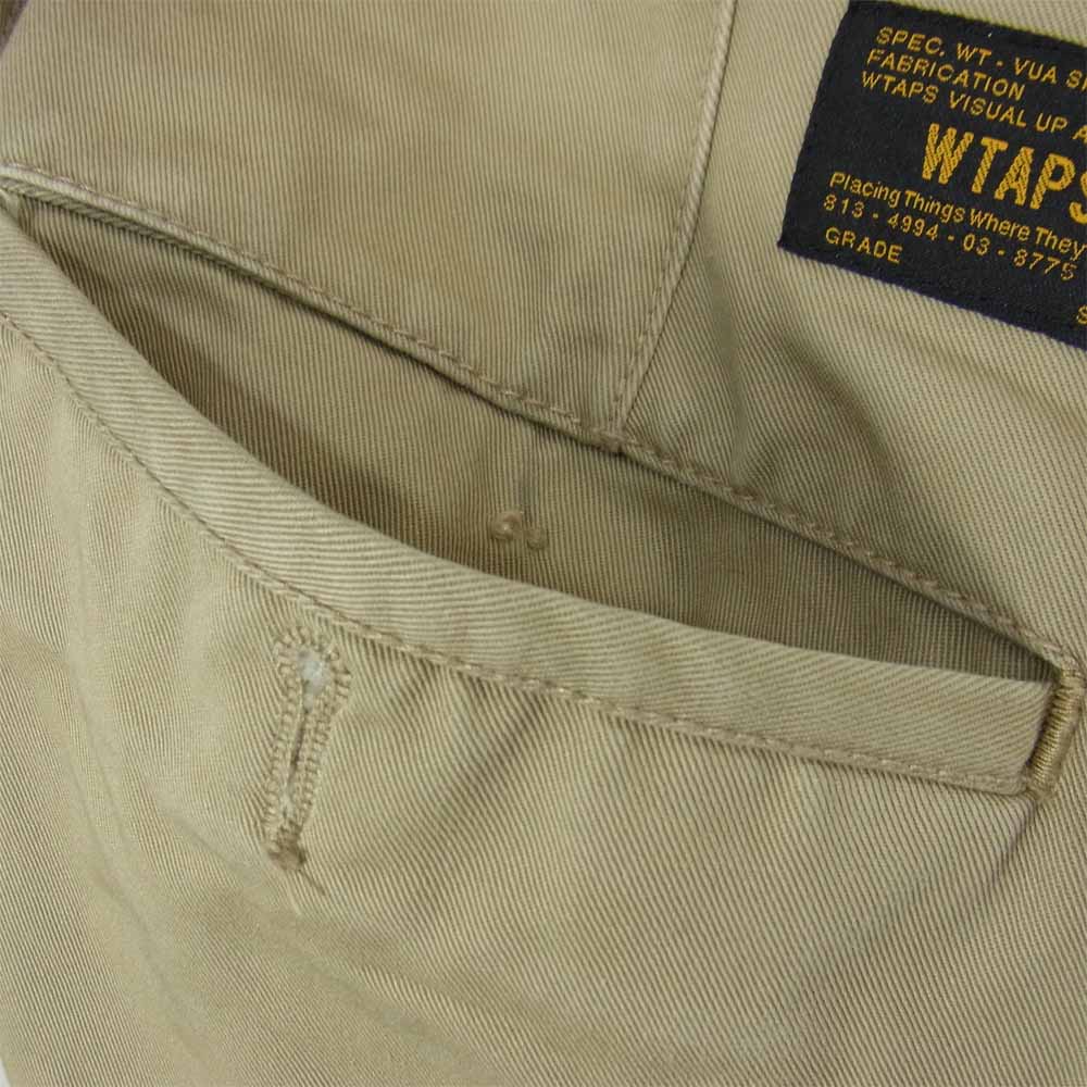 WTAPS ダブルタップス 14SS 141LTDT-PTM02 KHAKI CHINO コットン チノパンツ ベージュ系 S【中古】