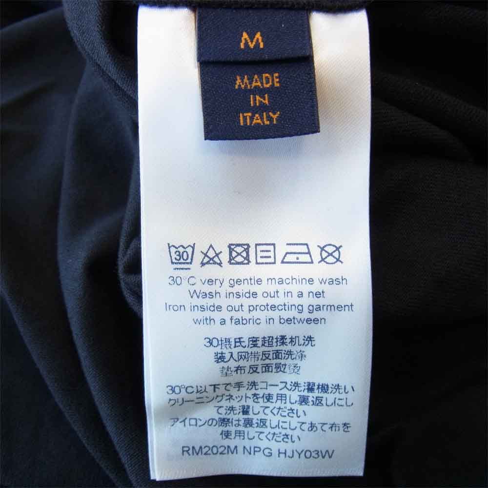 LOUIS VUITTON ルイ・ヴィトン 1A83R2 国内正規品 LV ステッチ プリント アンド エンブロイダリー Tシャツ ブラック系 M【美品】【中古】