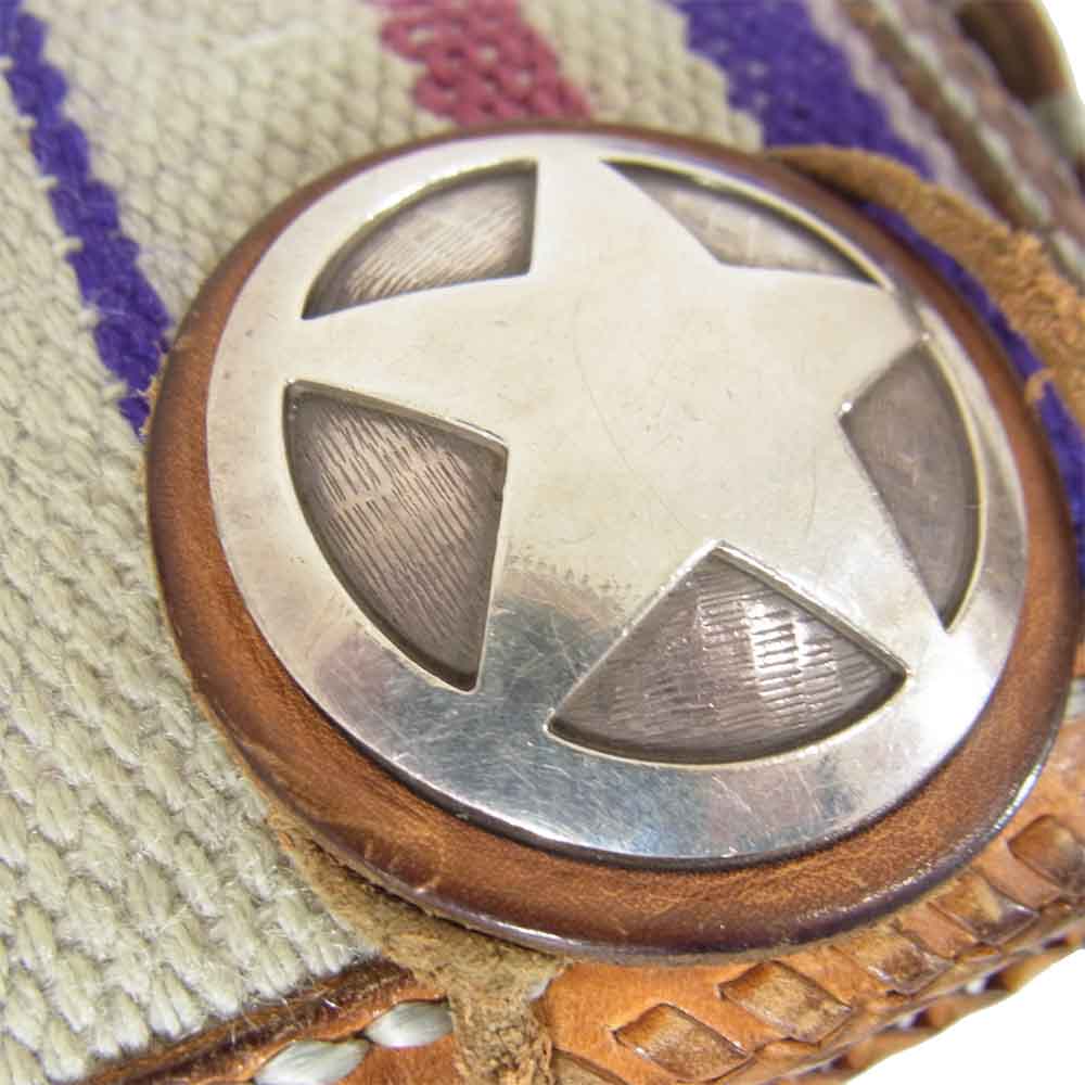 ラッキージョン セミオーダー スターコンチョ ラグ ウォレット パープル系【中古】