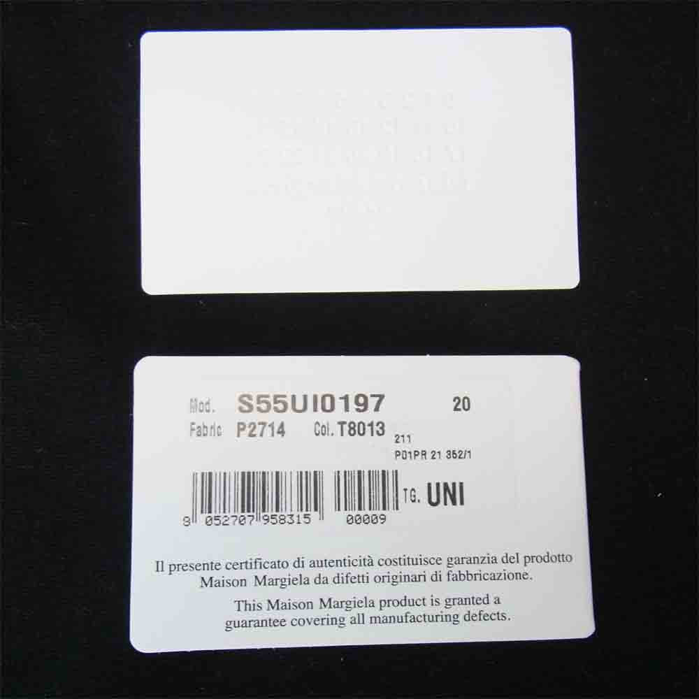 MAISON MARGIELA メゾンマルジェラ S55UI0197 レザー ラウンドファスナー 二つ折り財布 ブラック系【極上美品】【中古】