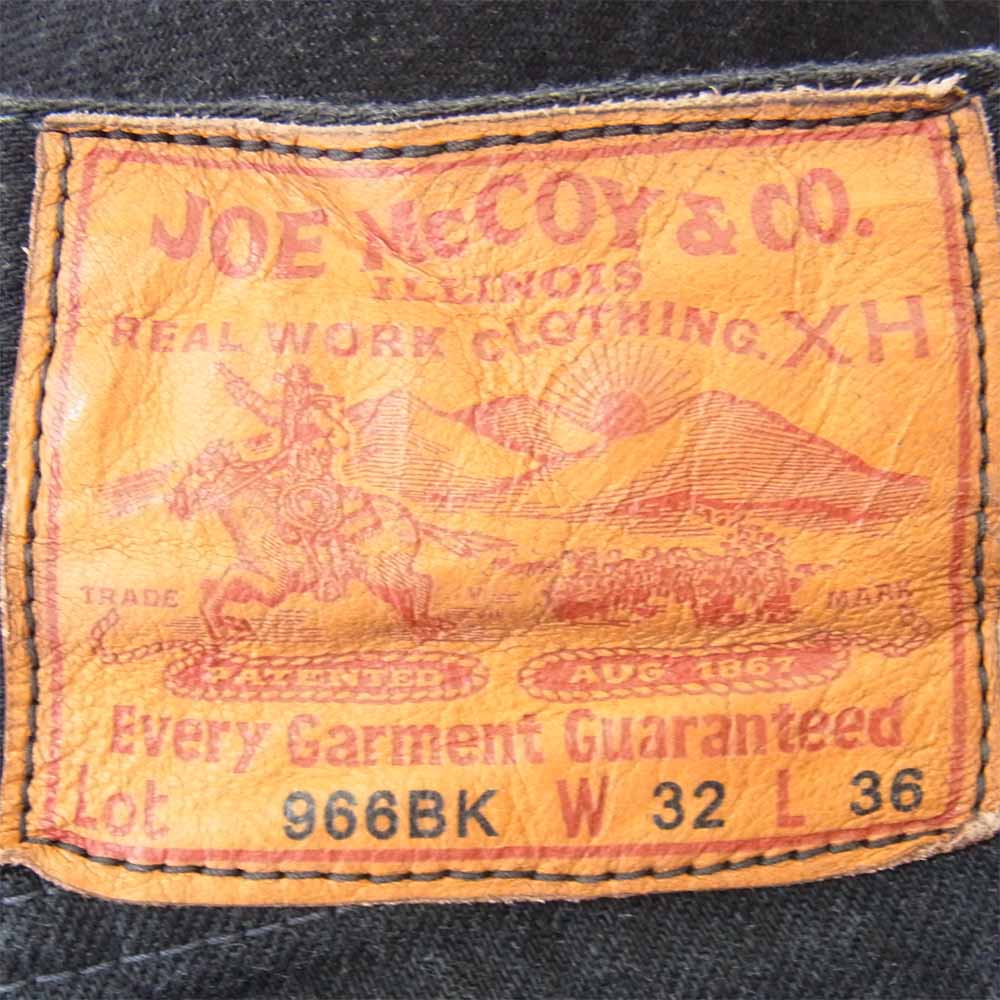 The REAL McCOY'S ザリアルマッコイズ 966BK Joe McCoy ジョーマッコイ ブラックジーンズ デニムパンツ ブラック系 32【中古】