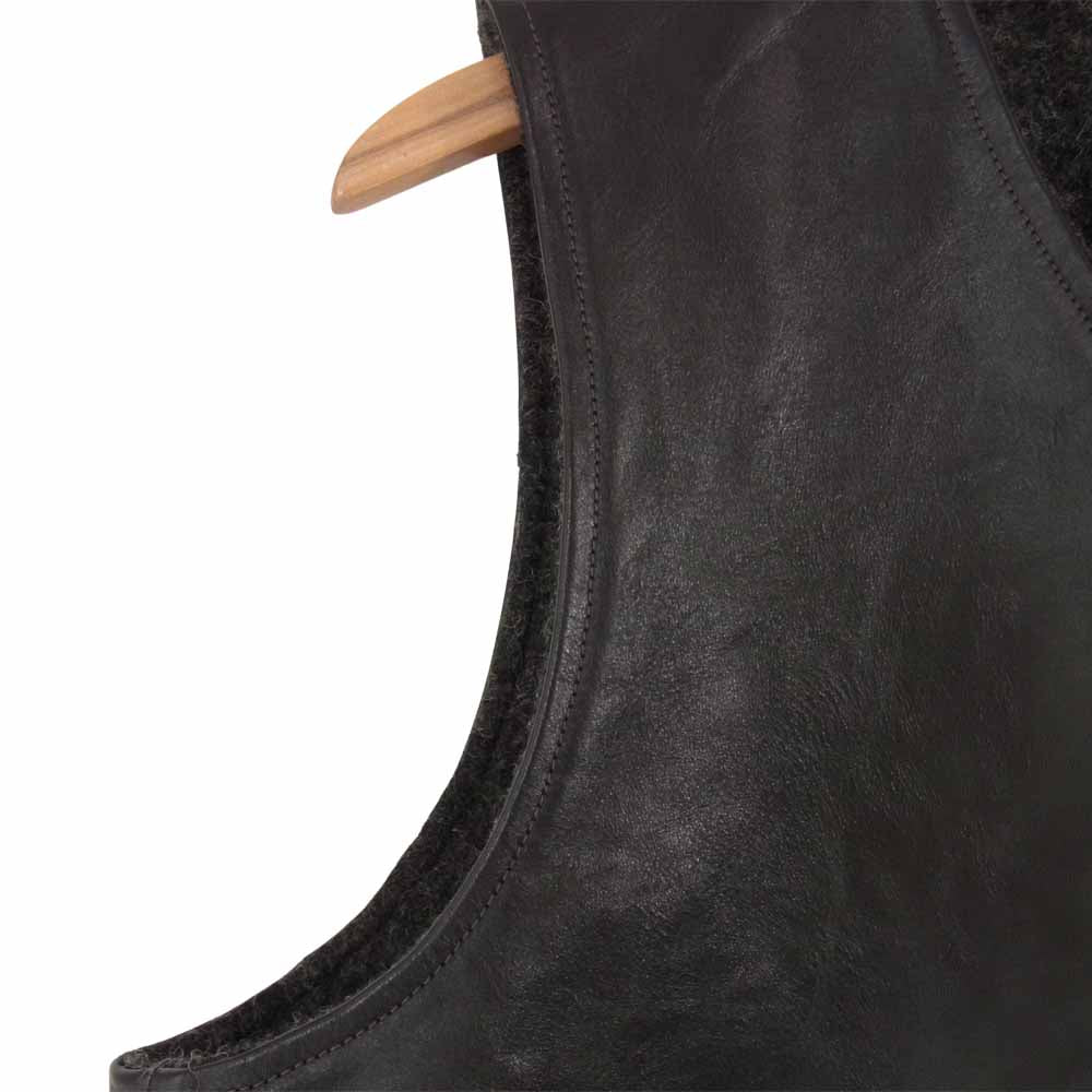 The REAL McCOY'S ザリアルマッコイズ BJ20101 BUCO LEATHER ALPACA VEST ブコ ホースハイド アルパカ裏 ベスト ブラック系 40【美品】【中古】