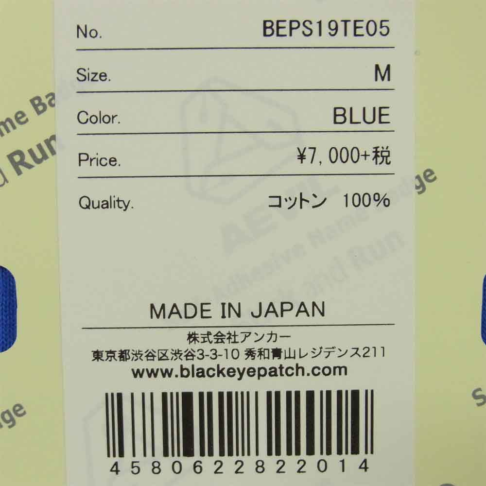 ブラックアイパッチ BEPS19TE05 HANDLE WITH CARE TEE 半袖 Tシャツ ブルー系 M【新古品】【未使用】【中古】
