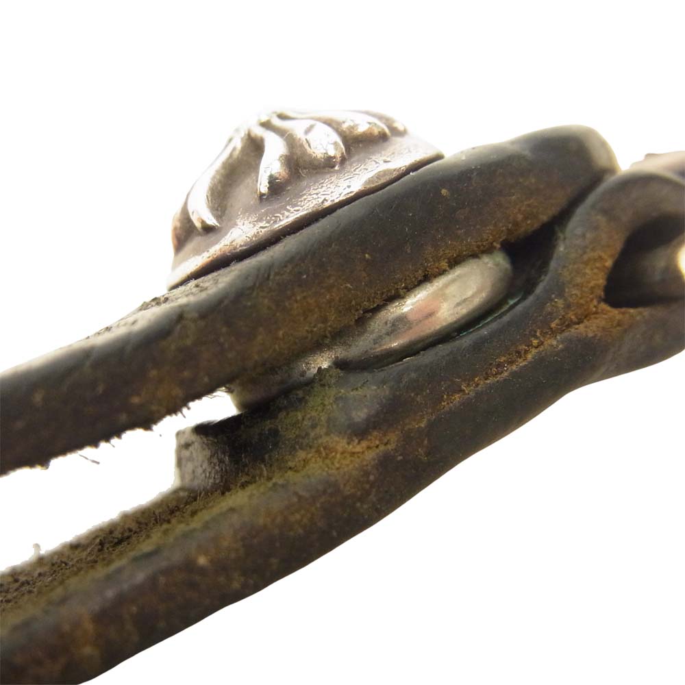 CHROME HEARTS クロムハーツ(原本無) BELT LOOP Wベルトループ クロスボタン シルバー系【中古】