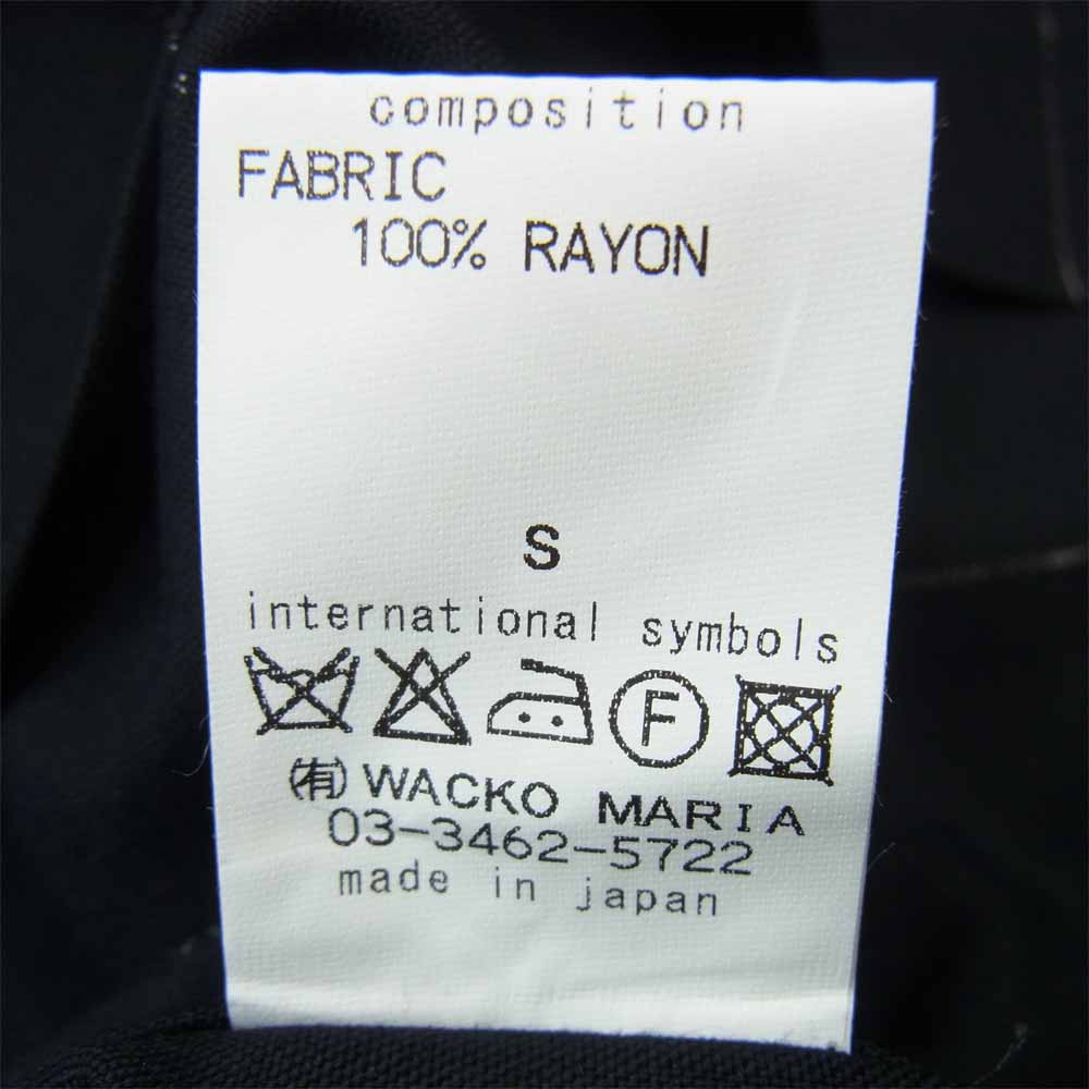 WACKO MARIA ワコマリア 11SS 11SS-50's-09 刺繍 オープンカラー レーヨン シャツ ブラック系 S【新古品】【未使用】【中古】