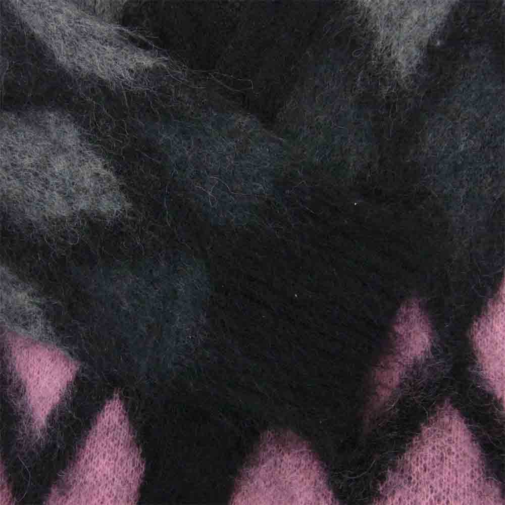 WACKO MARIA ワコマリア 14AW 14AW-KNT-04 アーガイル柄 モヘアカーディガン ブラック系 ピンク系 M【中古】