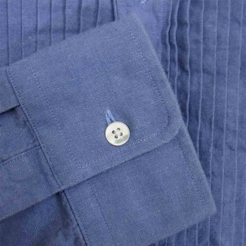 The Stylist Japan ザスタイリストジャパン COTTON WING COLLAR SHIRT コットン ウイング カラー シャツ ブルー系 L【中古】