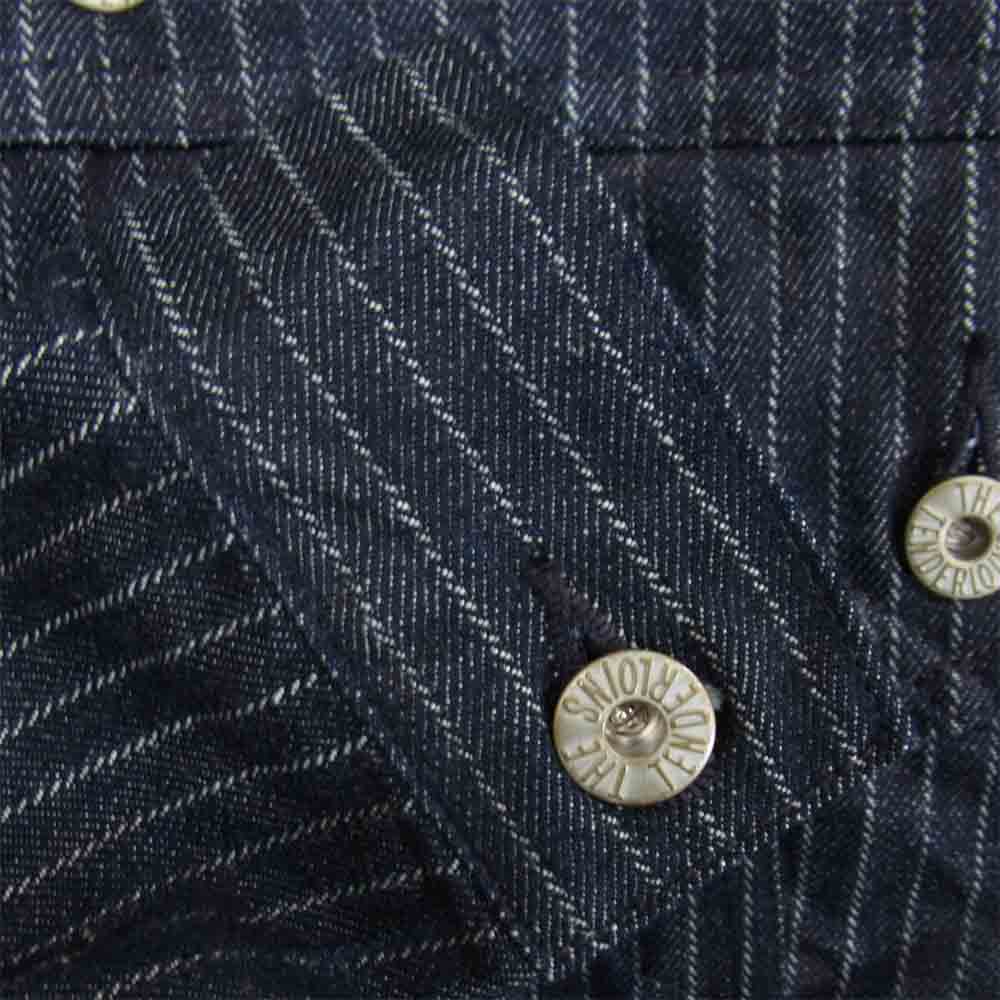 TENDERLOIN テンダーロイン TSJB-55804-01 The Stylist Japan ザ スタイリスト ジャパン インディゴ ストライプ デニム ジャケット ネイビー系 S【美品】【中古】