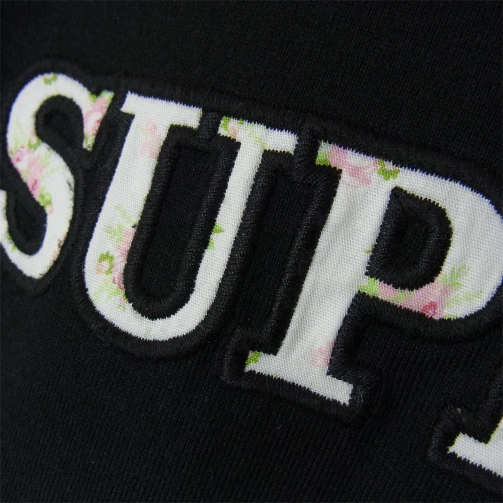 Supreme シュプリーム 18AW Floral Logo Tee ブラック系 M【美品】【中古】