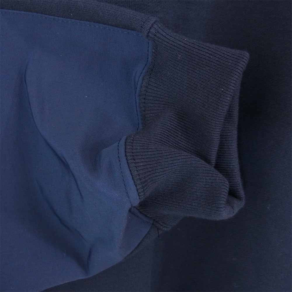 バンブーシュート 2101025 ACTIVE CREWNECK SWEAT SHIRT ナイロン 切替 アクティブ クルーネック スウェット シャツ ネイビー系 L【新古品】【未使用】【中古】