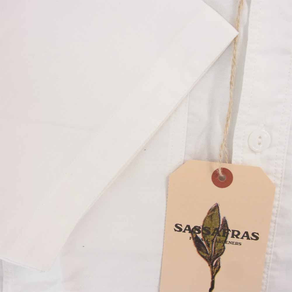 SASAFRAS ササフラス SF-201659 Feel Sun Half 1/2 Oxford フィール サン ハーフ オックスフォード 半袖 シャツ ホワイト系 S【新古品】【未使用】【中古】