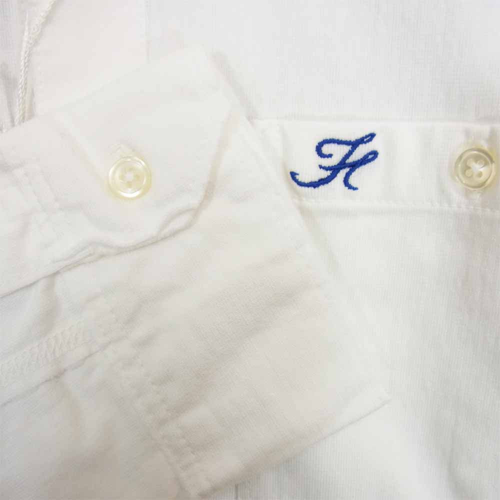 フラットヘッド F-SCS-005L FLAT SEAMER WIDE SPREAD L/S フラット シーマ ワイド スプレッド シャツ ホワイト系 40【新古品】【未使用】【中古】