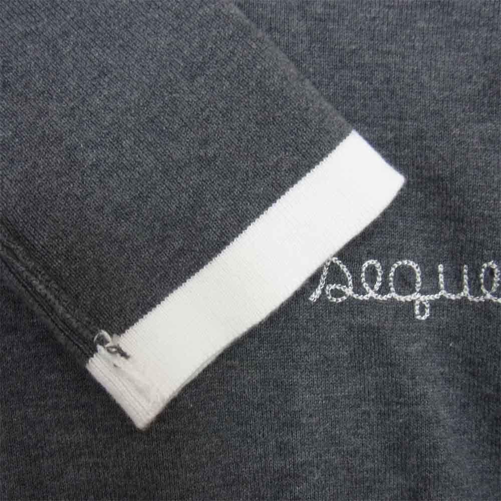 FRAGMENT DESIGN フラグメントデザイン x SEQUEL シークエル x JOHN SMEDLEY ジョンスメドレー FRGMT JS LH -S クルーネック ニット チャコール グレー系 S【新古品】【未使用】【中古】