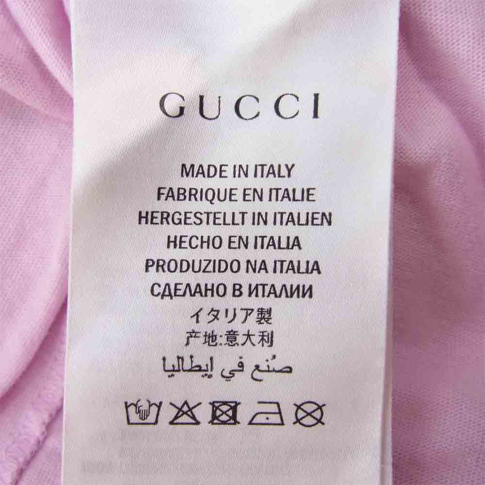 GUCCI グッチ 国内正規 539081 バックスカルプリント 半袖 Tシャツ ピンク系 M【中古】