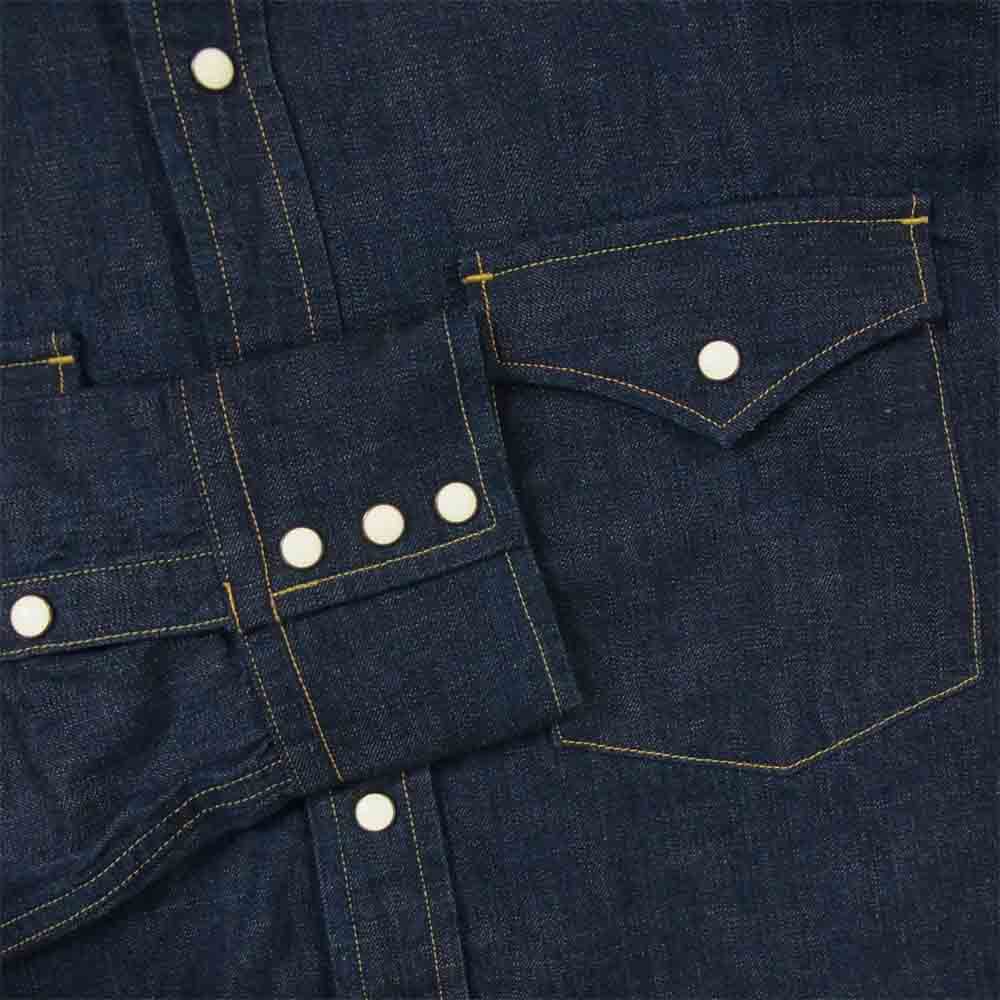 FULLCOUNT フルカウント 4894 デニム ウエスタン 長袖 シャツ 日本製 インディゴブルー系 42【美品】【中古】