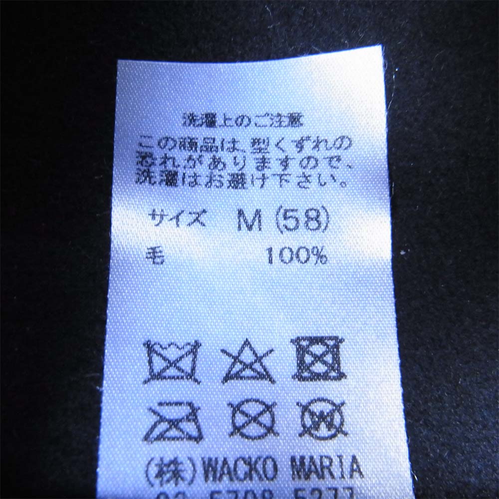WACKO MARIA ワコマリア HAT-04-JOHNNY-BEAVER 東京HAT ROCKERS BEAVER WOOL HAT ビーバー ウール ハット ネイビー系 M【美品】【中古】