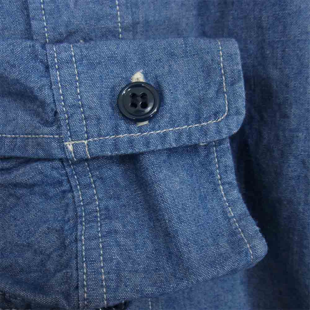 SASAFRAS ササフラス G.D.U Shirt シャンブレー シャツ ブルー系 L【中古】