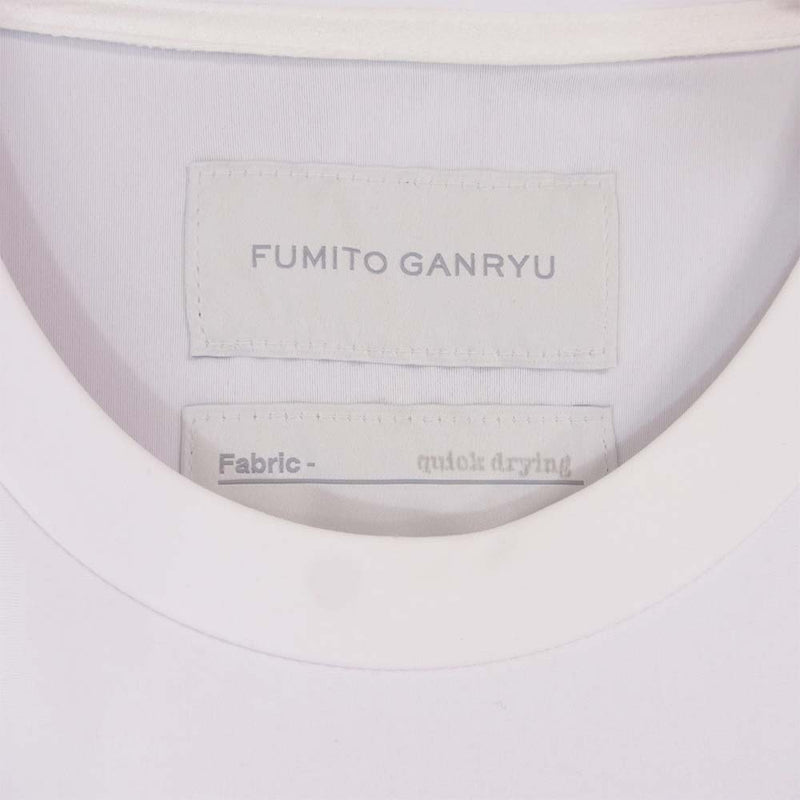 FUMITO GANRYU フミトガンリュウ 19SS Fu1-Cu-11 QUICK DRYING REBUILT T-SHIRT ロゴプリント半袖オーバーサイズTシャツ カットソー