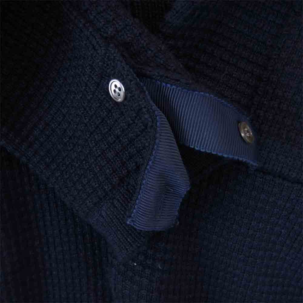 THOM BROWNE トムブラウン A0143D72590 国内正規品 イタリア製 トリコロールテープ ニット テーラードジャケット ネイビー系 00【中古】