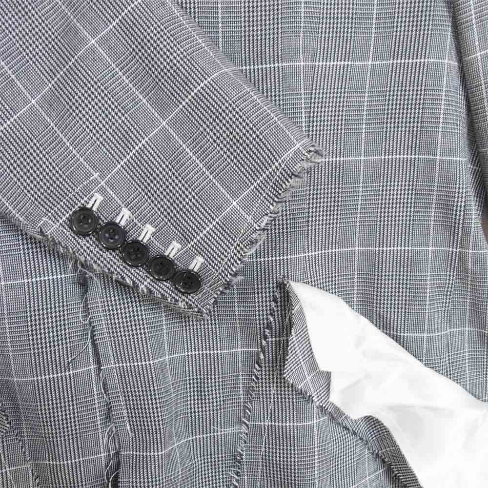 サルバム 18AW SI-J01-110 short JKT カットオフ グレンチェック ショート ジャケット ブラック系 S【極上美品】【中古】