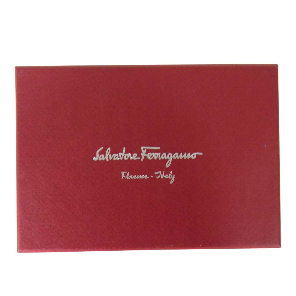 Salvatore Ferragamo サルヴァトーレフェラガモ ガンチーニ レザー カード ケース ブラウン系【美品】【中古】