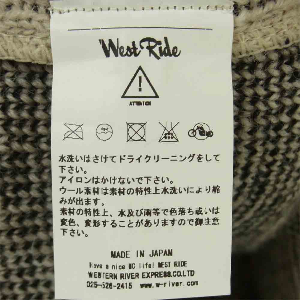 ウエストライド チマヨ ニット ウール ベスト ライトグレー系 40【中古】