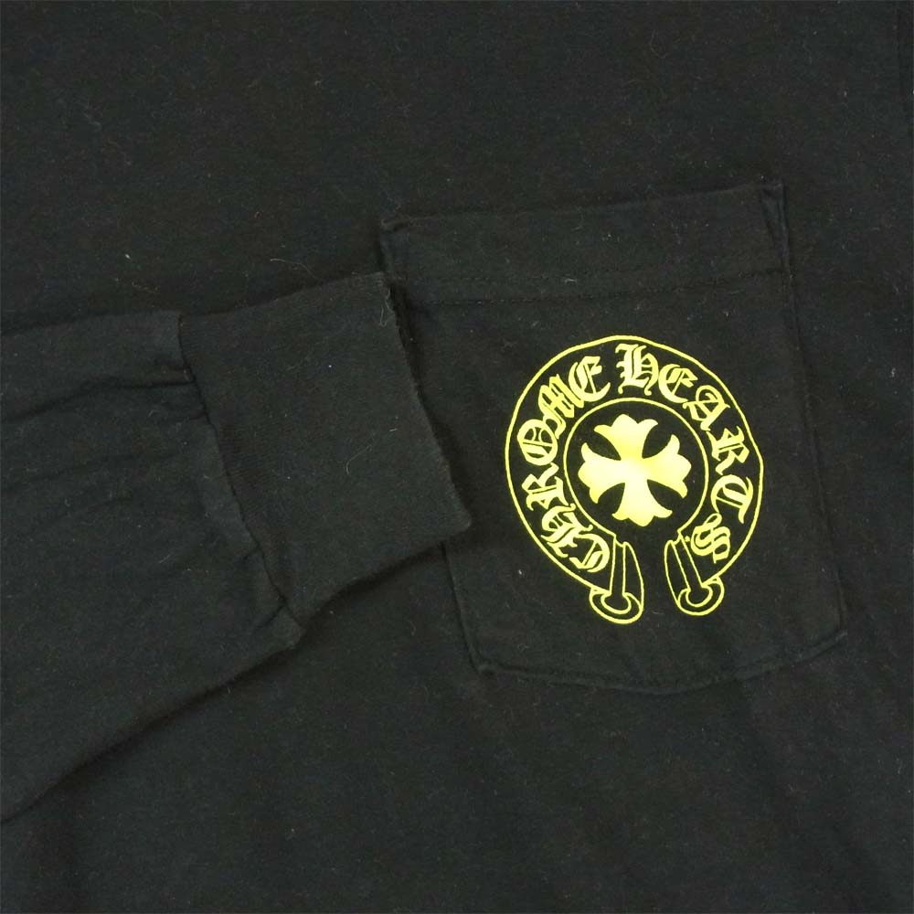 CHROME HEARTS クロムハーツ(原本無) 国内正規品 USA製 ホースシュー アームプリント 長袖 Tシャツ ブラック系 M【中古】