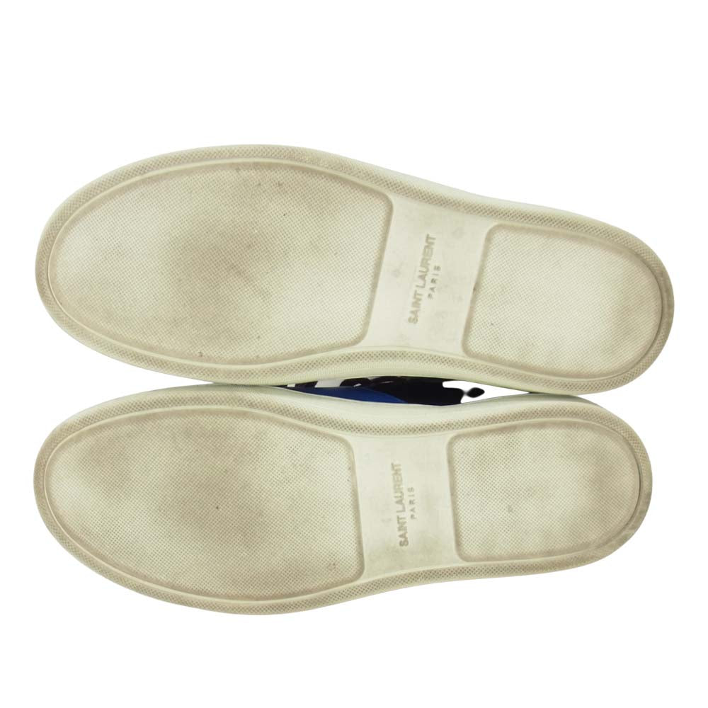 SAINT LAURENT サンローラン SL/10H COURT ハイトップ スニーカー ブルー系 39【中古】