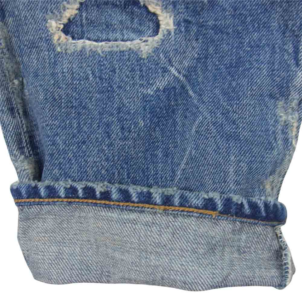 Ron Herman ロンハーマン 2520600137 1836 USA製 KOKI クラッシュ リペア 加工 デニム パンツ インディゴブルー系 31【中古】