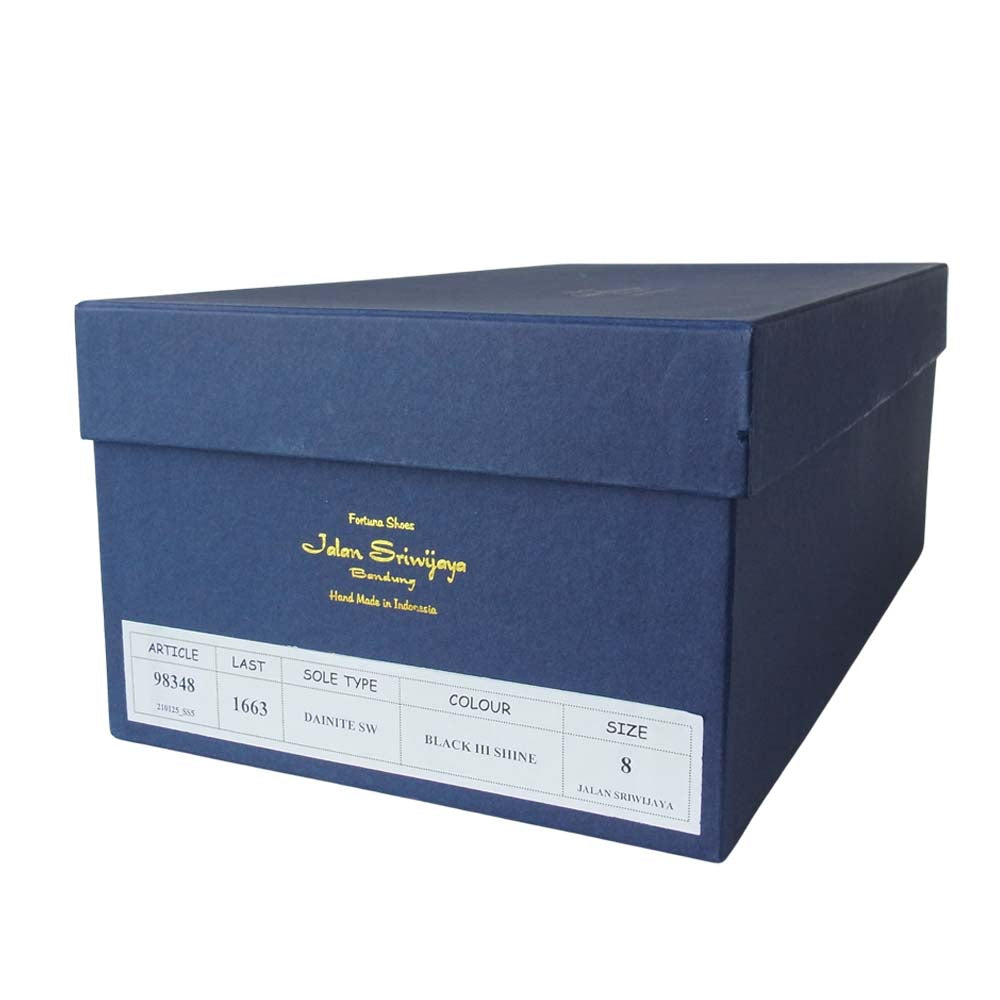 JALAN SRIWIJAYA ジャランスリウァヤ 98348 プレーントゥ ビジネス シューズ ブラック系 8【新古品】【未使用】【中古】