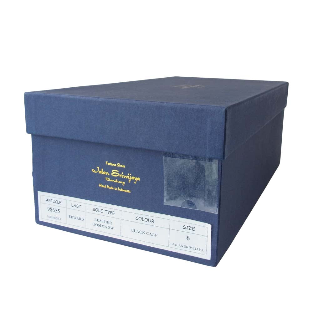 JALAN SRIWIJAYA ジャランスリウァヤ 98655 ストレートチップ ビジネス シューズ ブラック系 6【新古品】【未使用】【中古】
