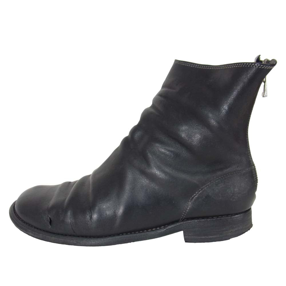 GUIDI グイディ バック ジップ ブーツ ブラック系 41【中古