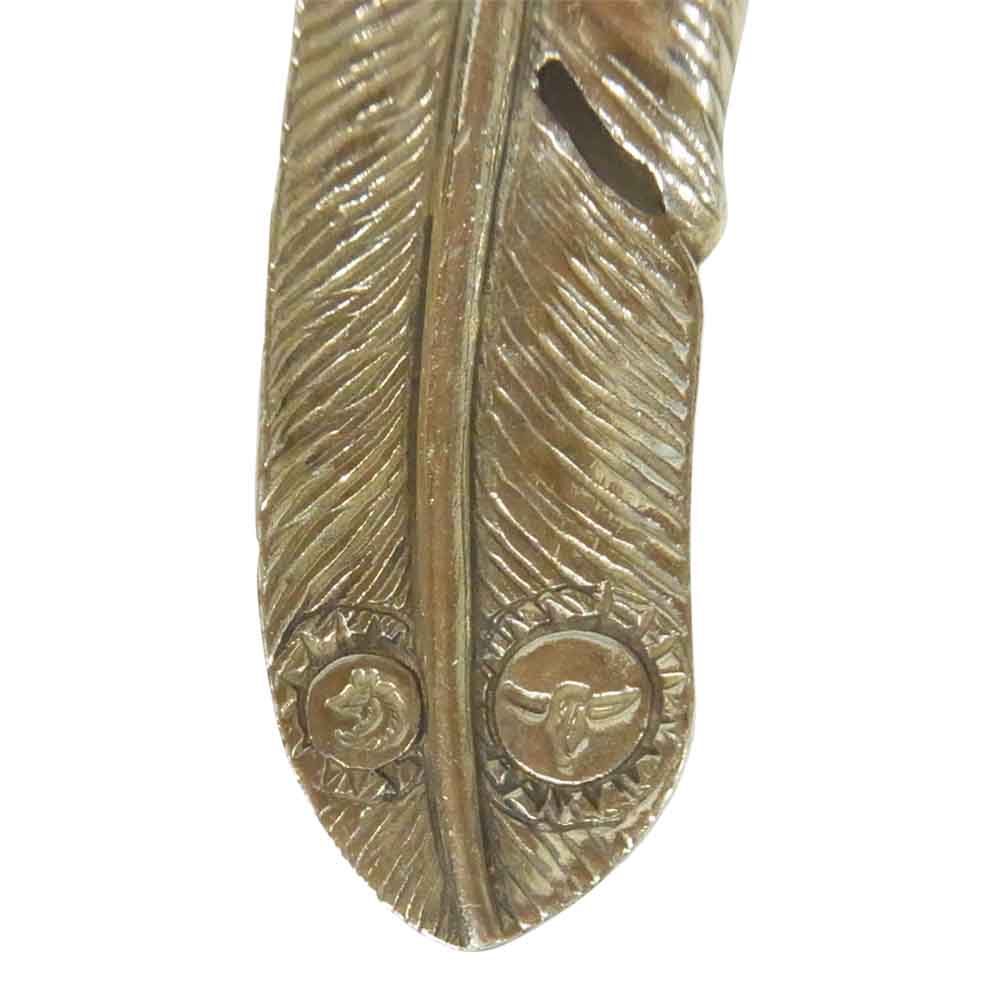 タディアンドキング 上金 特大 ハート フェザー 左向き ペンダントトップ シルバー系【中古】