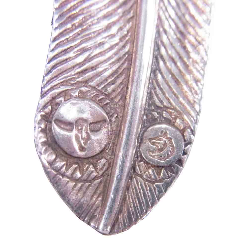 タディアンドキング 上金 特大 ハート フェザー 右向き ペンダントトップ シルバー系【中古】