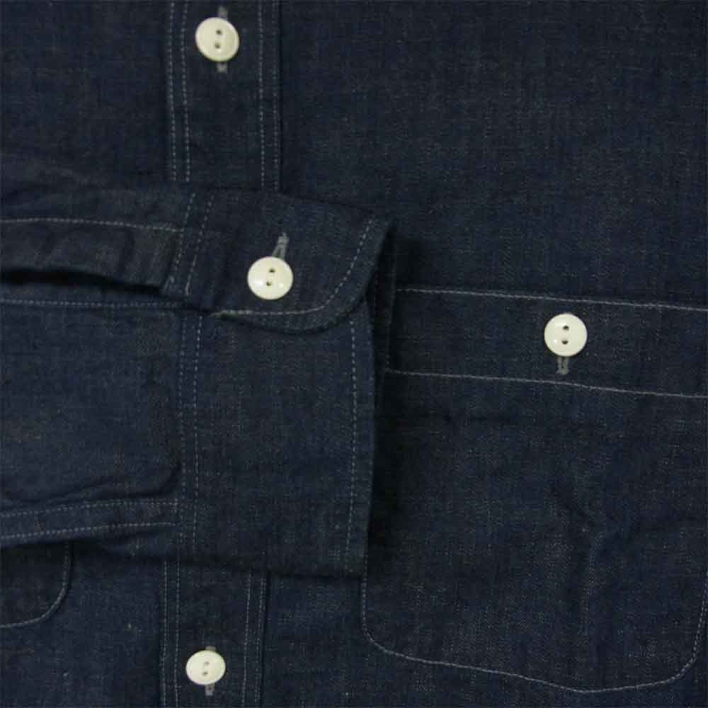 FULLCOUNT フルカウント 4890 Denim Work Shirt デニム ワーク 長袖 シャツ インディゴブルー系 42【美品】【中古】