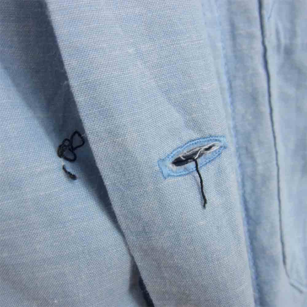 GERUGA ゲルガ オープンカラー 半袖 シャツ ライトブルー系 2【中古】