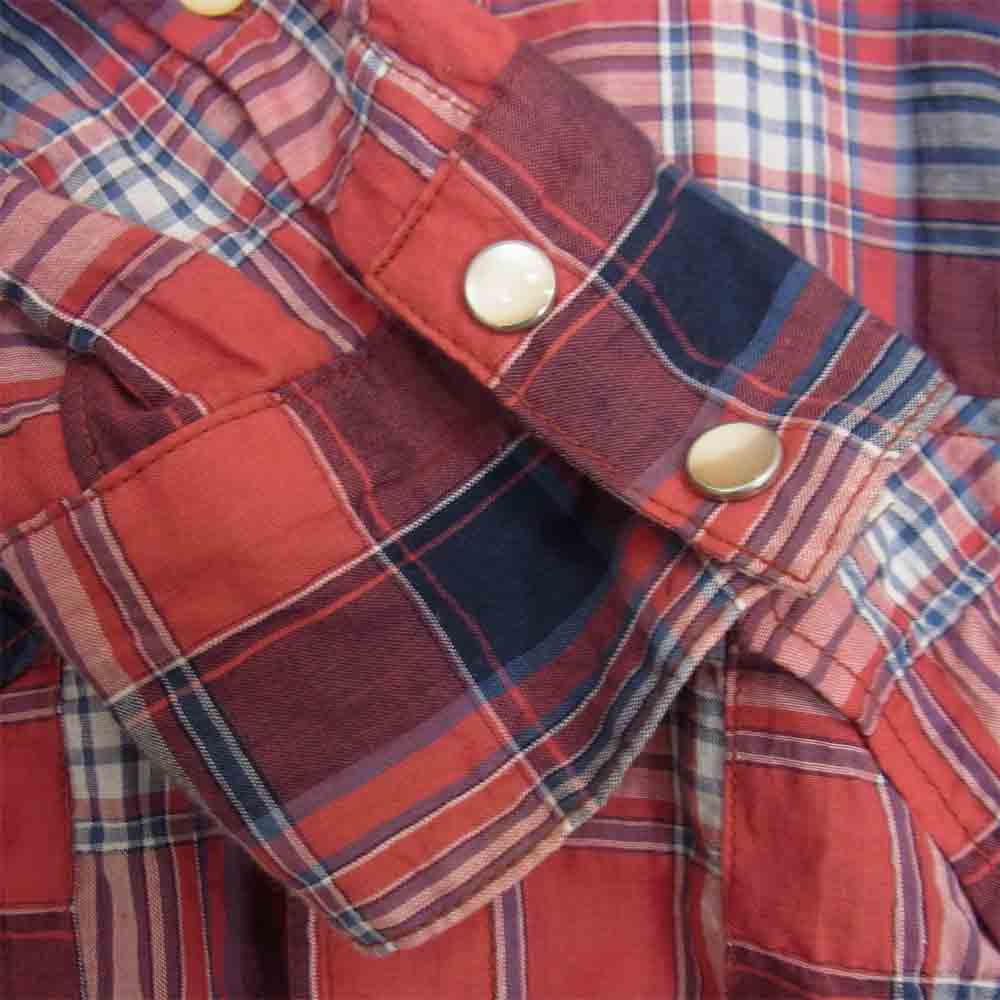 Celt&Cobra ケルト&コブラ チェック ウエスタン シャツ レッド系 S【中古】