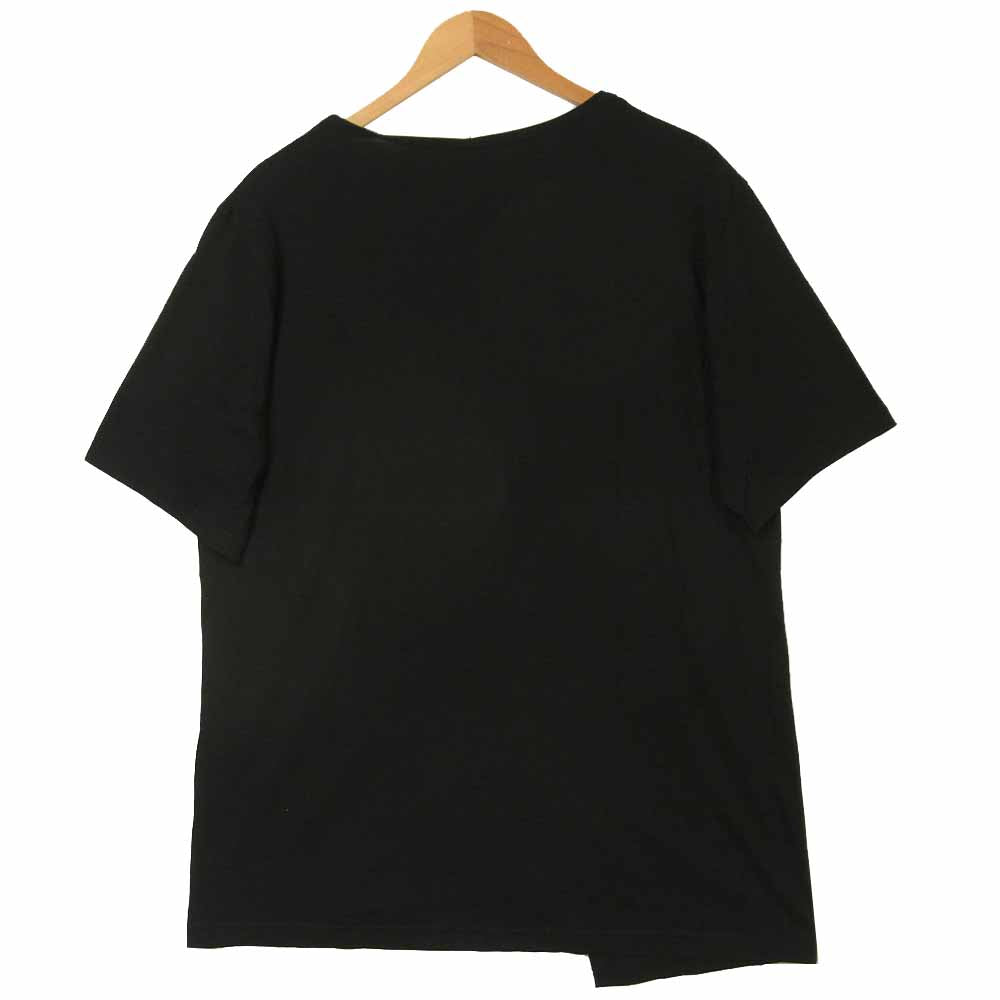 Yohji Yamamoto ヨウジヤマモト GroundY GN-T04-046 Deformed Drape Short Cut Sew 半袖 Tシャツ ブラック系 03【新古品】【未使用】【中古】
