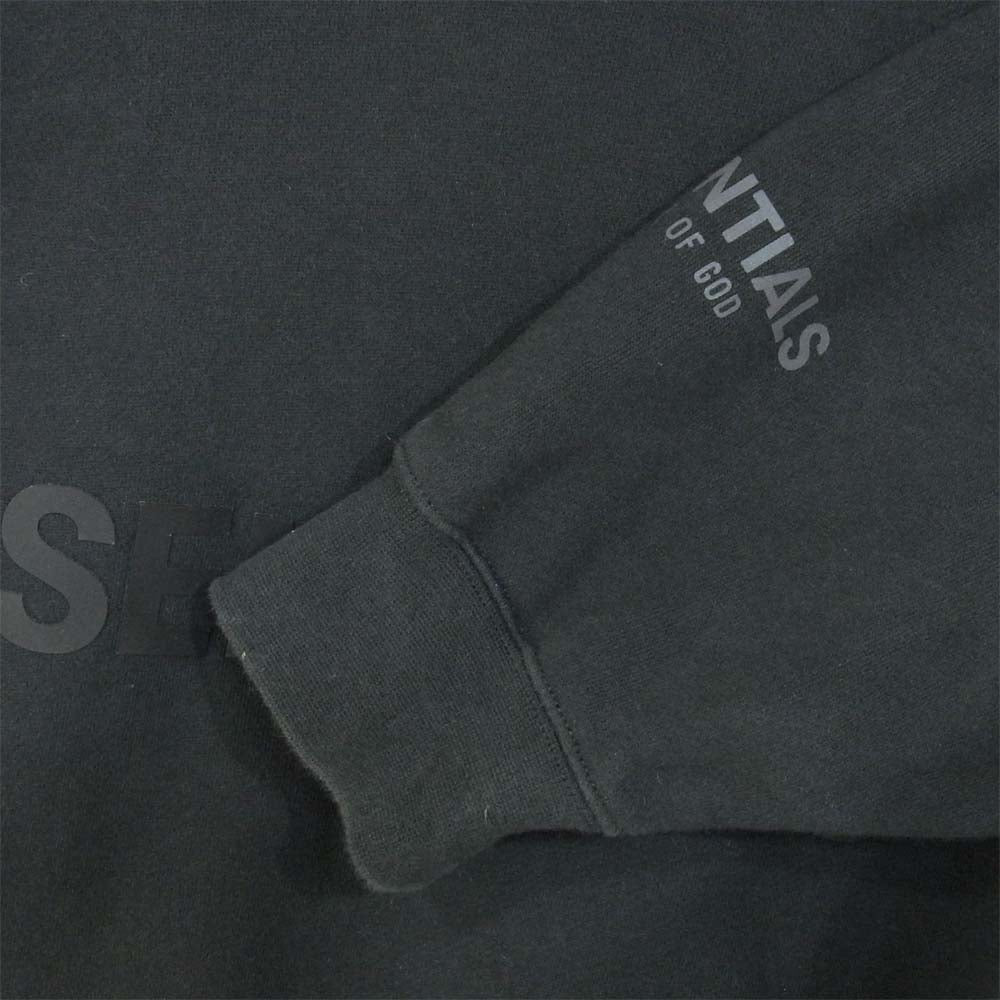 FEAR OF GOD フィアオブゴッド Essentials エッセンシャルズ フロント ロゴ パーカー ブラック系 XL【中古】
