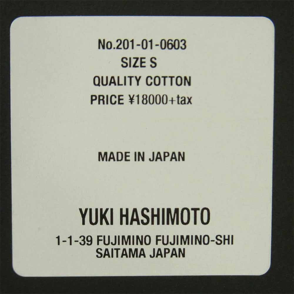 ユウキハシモト GRID T SHIRT グリッド 半袖 Tシャツ コットン 日本製 ホワイト系 S【中古】