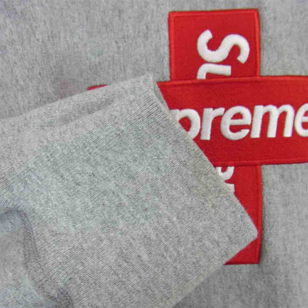 Supreme シュプリーム 20AW Cross Box Logo Hooded Sweatshirt クロス ボックス ロゴ プルオーバー パーカー グレー系 XL【中古】