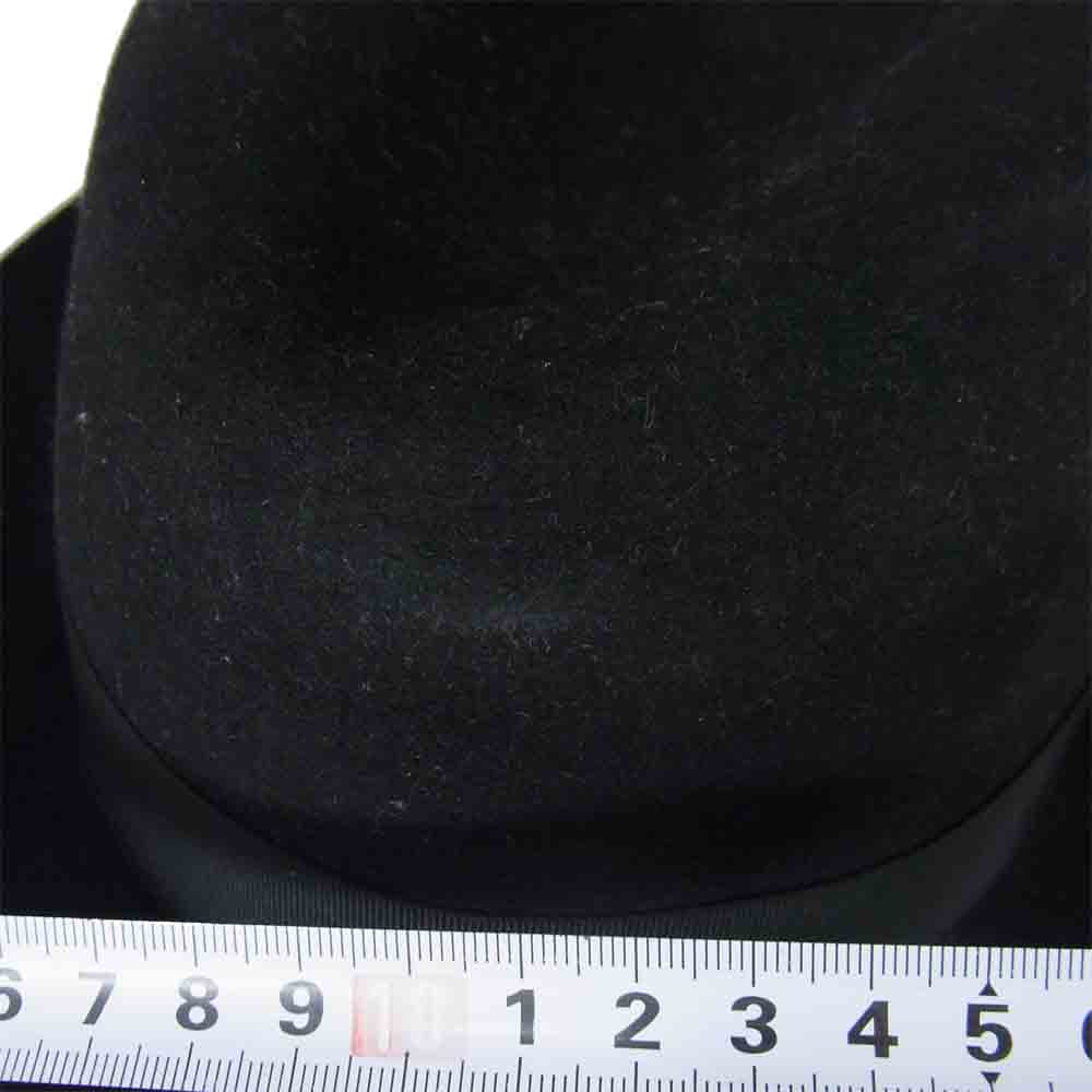 ボルサリーノ イタリア製 ラビット フェルト 中折れ ハット ブラック系 58【中古】