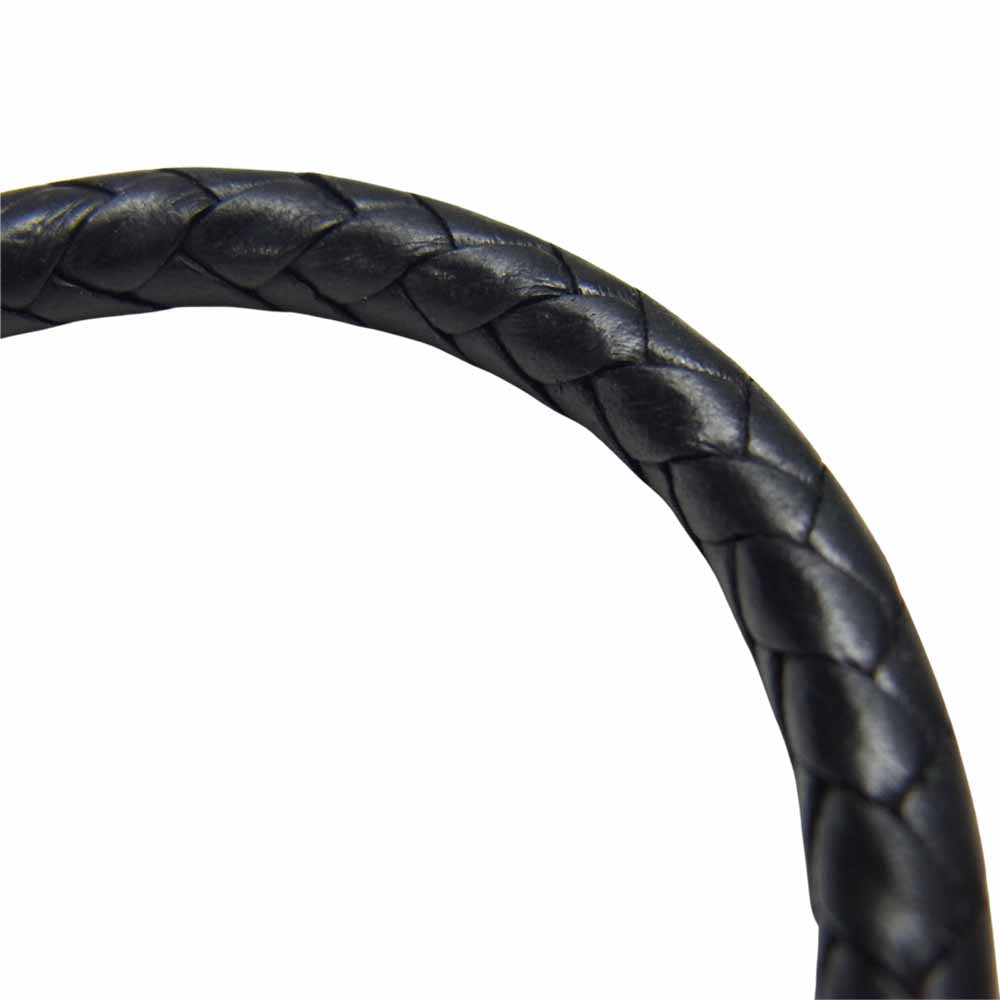LEATHERS AND TREASURES レザーズアンドトレジャーズ POLLICINO USA レザーコード スカル Tバー ブレスレット シルバー系【中古】