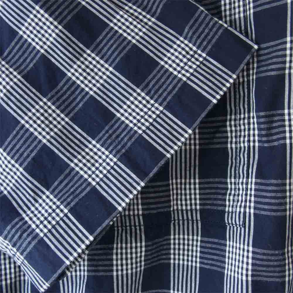 WTAPS ダブルタップス 16SS 161GWDT-SHM08 UNION S/S SHIRT ユニオン 半袖シャツ 紺×白 S【中古】