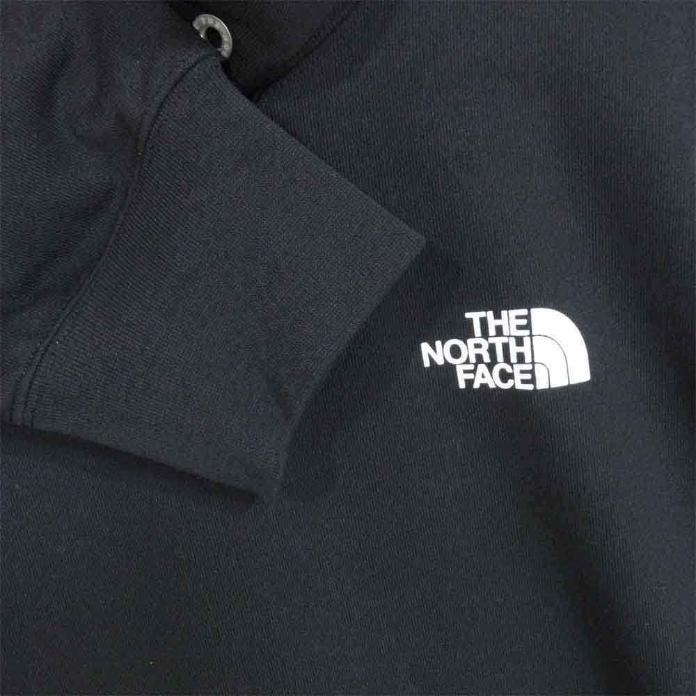 THE NORTH FACE ノースフェイス NT12142 国内正規品 BACK SQUARE LOGO HOODIE バック スクエアロゴ フーディー スウェットパーカー ブラック系 L【新古品】【未使用】【中古】