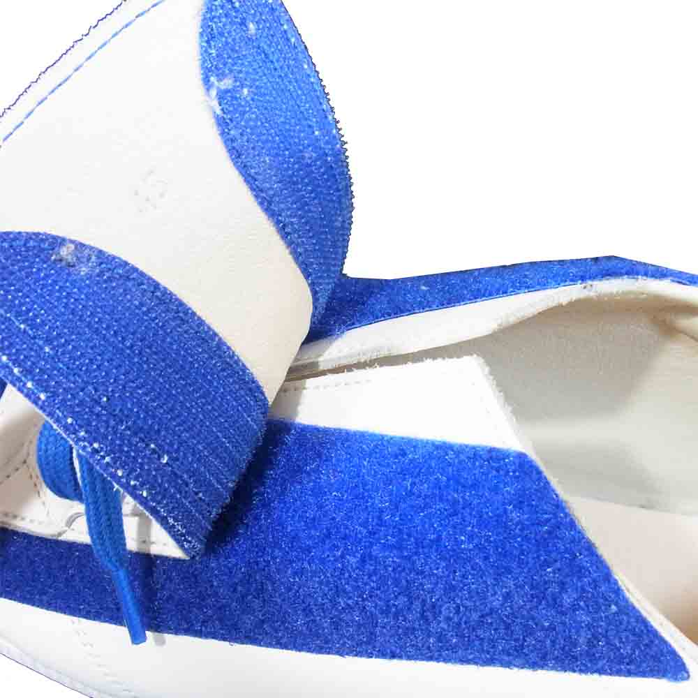 MAISON MARGIELA メゾンマルジェラ レザー スリッポン スニーカー イタリア製 ホワイト×ブルー系 43【中古】