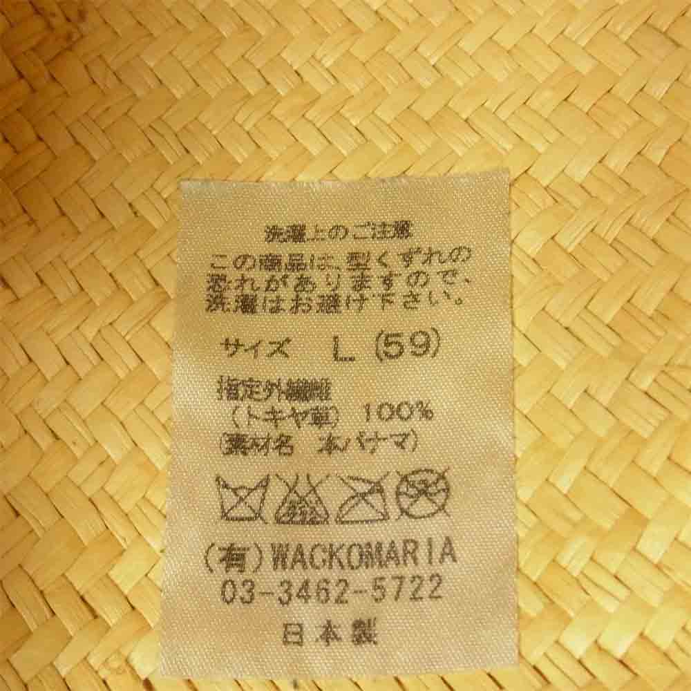 WACKO MARIA ワコマリア 東京HAT ROCKERS 天然草ハット 中折れハット 帽子 日本製 ライトブラウン系 L【中古】