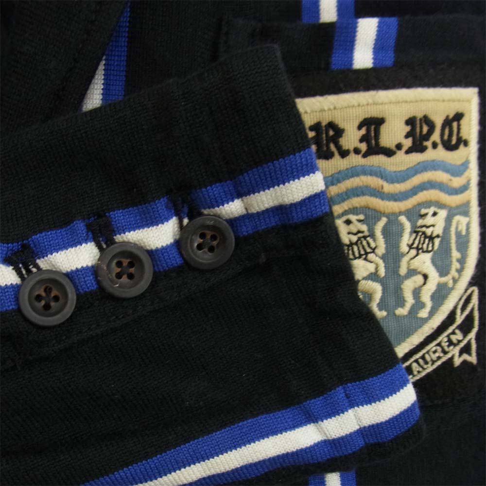 RALPH LAUREN ラルフローレン 国内正規品 ジャージ ストライプ スクールジャケット ブレザー ブルー系 S【中古】