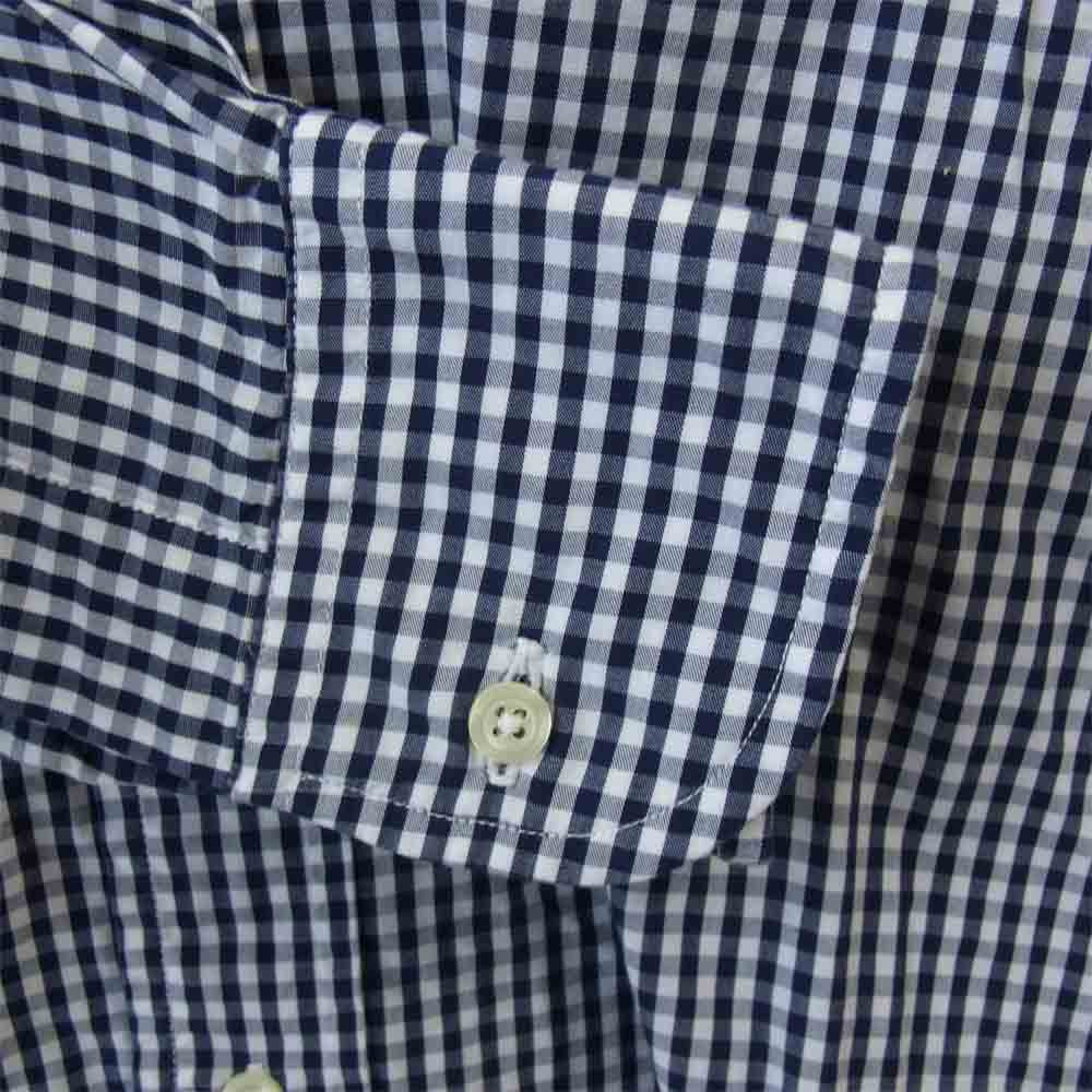 INDIVIDUALIZED SHIRTS インディビジュアライズドシャツ STANDARD FIT ギンガムチェック BD ボタンダウン シャツ ネイビー系×ホワイト系 15/32【中古】