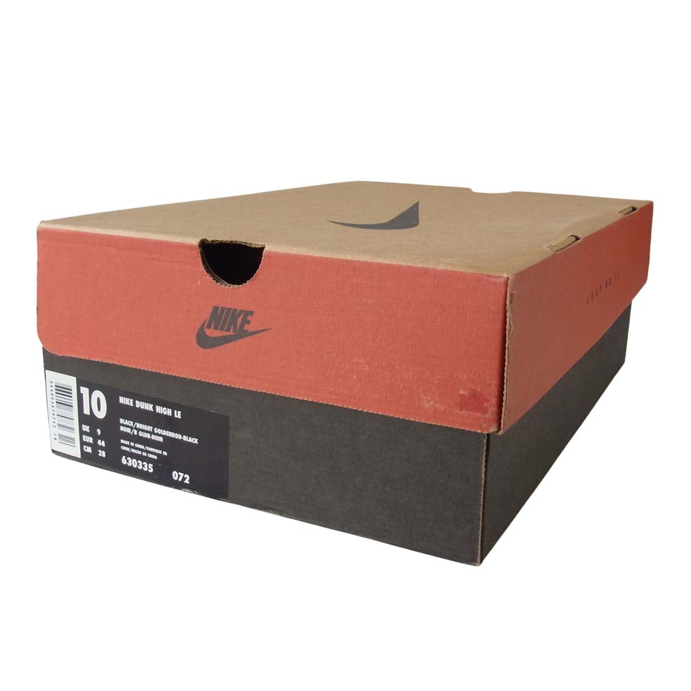 NIKE ナイキ 630335-072 99年復刻 DUNK HI LE ダンク ハイ 黄黒 NYC BLACK BRIGHT GOLDENROD BLACK イエロー系×ブラック系 28【極上美品】【中古】